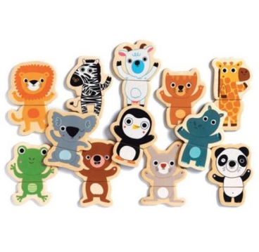 나무자석퍼즐-아기동물