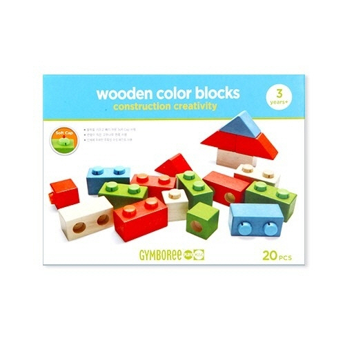 원목 컬러블록 20pcs(블루)
